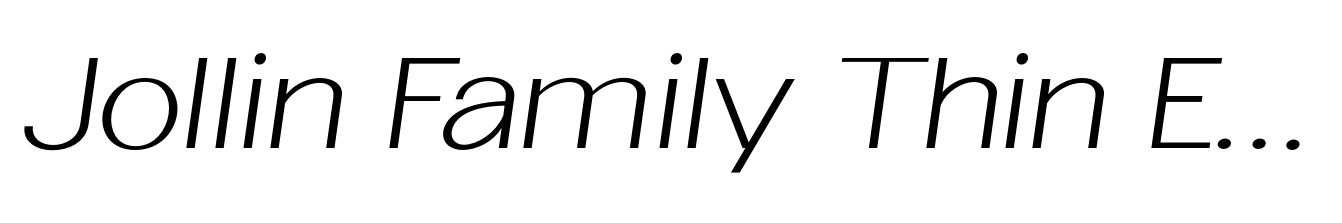 Jollin Family Thin Expand Italic